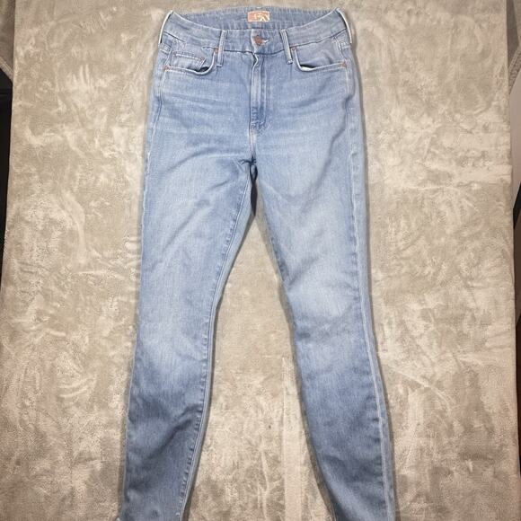 Mother High Waisted Looker Ankle Fray Au Revoir Skinny Size 26 - Picture 1 of 8